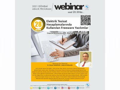 ELEKTRİK TESİSAT HESAPLAMALARINDA KULLANILAN FREEWARE YAZILIMLAR BAŞLIKLI WEBINAR GERÇEKLEŞECEK