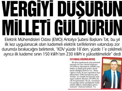 VERGİYİ DÜŞÜRÜN MİLLETİ GÜLDÜRÜN (İLERİ - 06.01.2022)