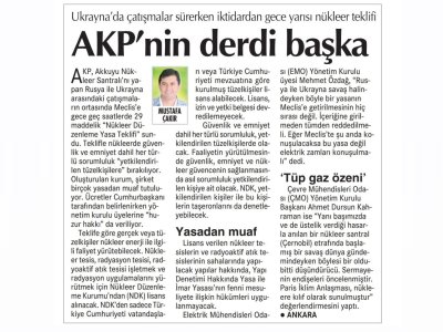 AKP`NİN DERDİ BAŞKA (CUMHURİYET)