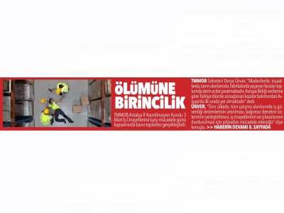 ÖLÜMÜNE BİRİNCİLİK (ANTALYA YÜZYÜZE - 03.03.2022)