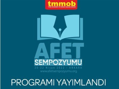 TMMOB AFET SEMPOZYUMU PROGRAMI YAYIMLANDI