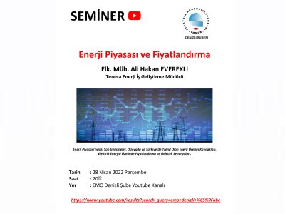SEMİNER:ENERJİ PİYASASI VE FİYATLANDIRMA