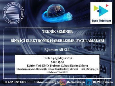 TEKNİK SEMİNER:BİNA İÇİ ELEKTRONİK HABERLEŞME UYGULAMALARI