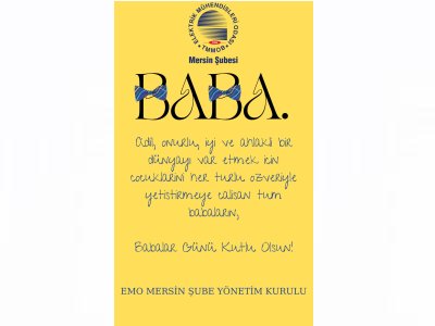 BABALAR GÜNÜ KUTLU OLSUN