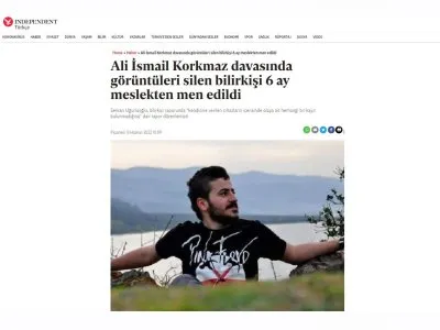 ALİ İSMAİL KORKMAZ DAVASINDA GÖRÜNTÜLERİ SİLEN BİLİRKİŞİ 6 AY MESLEKTEN MEN EDİLDİ (İNDEPENDENTTURKİSH.COM)