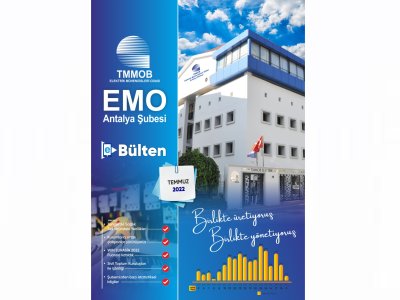 EMO ANTALYA ŞUBESİ TEMMUZ 2022 E-BÜLTENİ YAYINLANDI!