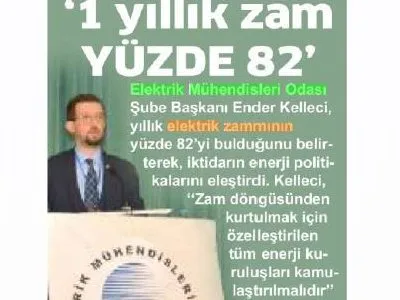 ELEKTRİK ZAMLARINDA KISIR DÖNGÜ,

ZAM ZAMBEREĞİ BOŞALDI