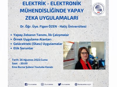 ÇEVRİM İÇİ SEMİNER:ELEKTRİK- ELEKTRONİK MÜHENDİSLİĞİNDE YAPAY ZEKA UYGULAMALARI