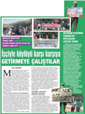 AKBELEN`DE ÜÇÜNCÜ BİLİRKİŞİ KEŞFİ YAPILDI (GÜNLÜK EVRENSEL)