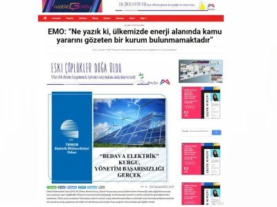 EMO: NE YAZIK Kİ, ÜLKEMİZDE ENERJİ ALANINDA KAMU YARARINI GÖZETEN BİR KURUM BULUNMAMAKTADIR (HABEREGUVEN.COM)