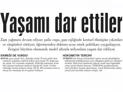 YAŞAMI DAR ETTİLER (GÜNLÜK EVRENSEL)