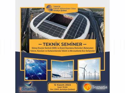 TEKNİK SEMİNER: GES VE ENERJİ DEPOLAMA SİSTEMLERİ