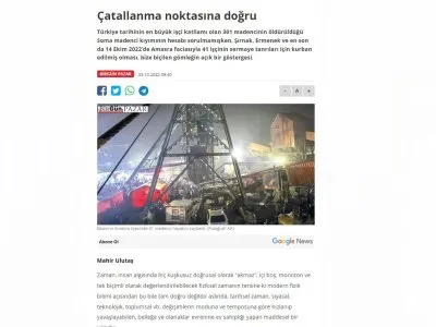 ÇATALLANMA NOKTASINA DOĞRU (MAHİR ULUTAŞ/ BİRGÜN PAZAR)