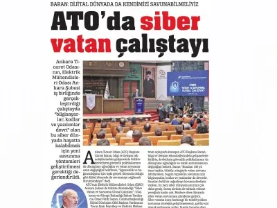 ATO DA SİBER VATAN ÇALIŞTAYI (TÜRKİYE GAZETESİ, 2.11.2022)