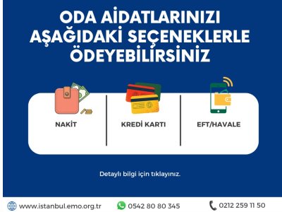 AİDATLAR HAKKINDA ÖNEMLİ DUYURU