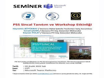 PSS SİNCAL TANITIM VE WORKSHOP ETKİNLİĞİ