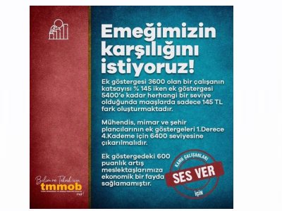 EMEĞİMİZİN KARŞILIĞINI İSTİYORUZ !
