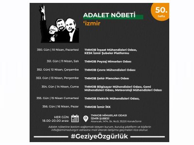ADALET NÖBETİNE <B>ÇAĞRI</B>: #GEZİYEOZGURLUK