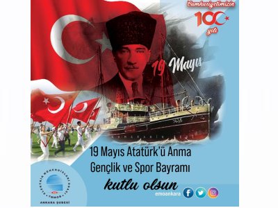 19 MAYIS ATATÜRK`Ü ANMA GENÇLİK VE SPOR BAYRAMI KUTLU OLSUN