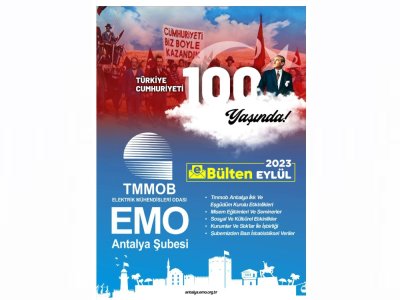 EMO ANTALYA ŞUBESİ EYLÜL 2023 E-BÜLTENİ YAYINLANDI