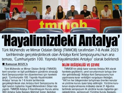 HAYALİMİZDEKİ ANTALYA(11.10.2023-İLERİ)