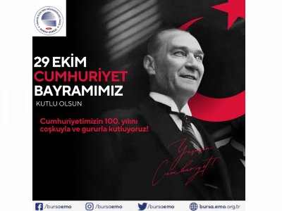 29 EKİM CUMHURİYET BAYRAMIMIZ KUTLU OLSUN!