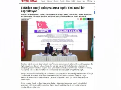 EMO`DAN ENERJİ ANLAŞMALARINA TEPKİ: YENİ NESİL BİR KAPİTÜLASYON (YENİMESAJ.COM)
