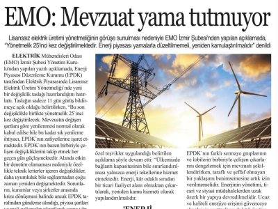 EMO: MEVZUAT YAMA TUTMUYOR (DOKUZ EYLÜL)