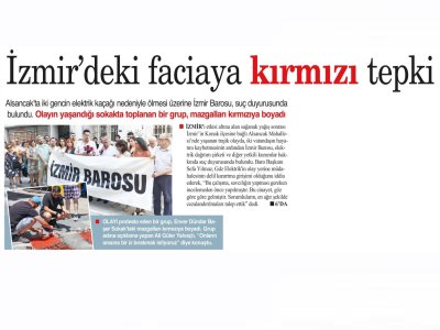 İZMİR`DEKİ FACİAYA KIRMIZI TEPKİ (9 EYLÜL)