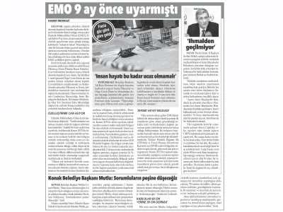 EMO 9 AY ÖNCE UYARMIŞTI (AYDINLIK)
