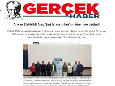 ŞUBE BAŞKANIMIZ İSLİM ARIKAN`IN DA KATILDIĞI ELEKTRİKLİ ARAÇ ŞARJ İSTASYONLARININ EĞİTİM DÖKÜMANLARININ HAZIRLANMASI KONULU AB PROJESİ TOPLANTISI MACARİSTANIN DABAS ŞEHRİNDE GERÇEKLEŞTİ.