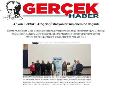 ŞUBE BAŞKANIMIZ İSLİM ARIKAN`IN DA KATILDIĞI ELEKTRİKLİ ARAÇ ŞARJ İSTASYONLARININ EĞİTİM DÖKÜMANLARININ HAZIRLANMASI KONULU AB PROJESİ TOPLANTISI MACARİSTANIN DABAS ŞEHRİNDE GERÇEKLEŞTİ.