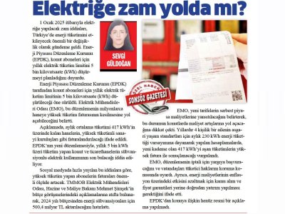 ELEKTRİĞE ZAM YOLDA MI? (SONSÖZ)
