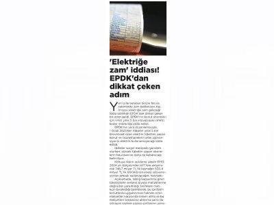 `ELEKTRİĞE ZAM` İDDİASI! EPDK`DAN DİKKAT ÇEKEN ADIM (KARADENİZ EKONOMİ)
