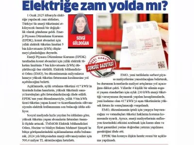 ELEKTRİĞE ZAM YOLDA MI? (SONSÖZ)