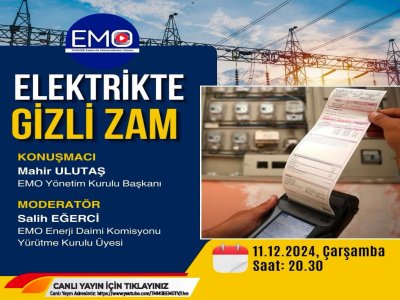 ELEKTRİKTE GİZLİ ZAM EMO TVDE