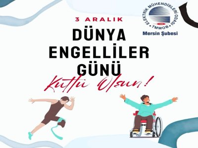 3 ARALIK DÜNYA ENGELLİLER GÜNÜ KUTLU OLSUN!