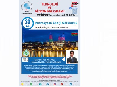 AZERBAYCAN ENERJİ GÖRÜNÜMÜ BAŞLIKLI WEBINAR DÜZENLENECEK