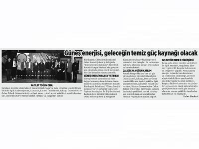 BİZİM YAKA``GÜNEŞ ENERJİSİ, GELECEĞİN TEMİZ GÜÇ KAYNAĞI OLACAK``