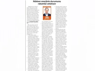 NÜKLEER ENERJİNİN DURUMUNU RAKAMLAR ANLATIYOR (BİRGÜN GAZETESİ, ÖZGÜR GÜRBÜZ, 17.02.2025)