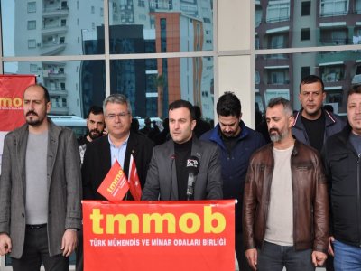 3 MART 2025 TARİHİNDE TMMOB MERSİN İL KOORDİNASYON KURULU OLARAK `3 MART TMMOB İŞ CİNAYETLERİNE KARŞI MÜCADELE GÜNÜ` HAKKINDA BASIN AÇIKLAMASI DÜZENLENDİ.