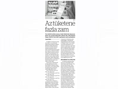AZ TÜKETENE FAZLA ZAM (BİRGÜN GAZETESİ, 07.03.2025)