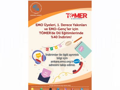 EMO ÜYELERİNE TÖMERDE İNDİRİM