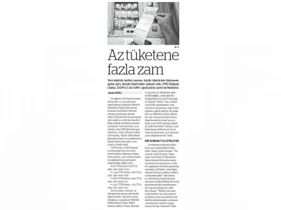AZ TÜKETENE FAZLA ZAM (BİRGÜN GAZETESİ, 07.03.2025)