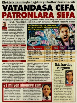 BU BEYLERİN KASASINA HER AY 5,3 MİLYAR LİRA GİRECEK (SÖZCÜ GAZETESİ, 08.04.2025)