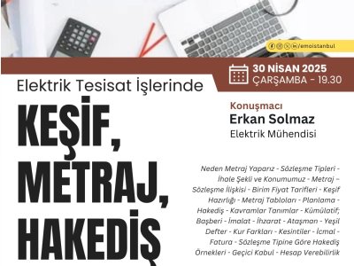 KEŞİF, METRAJ, HAKEDİŞ SEMİNERİ BÜYÜK İLGİ GÖRDÜ