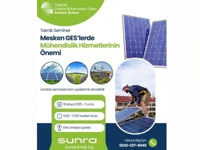 TEKNİK SEMİNER: MESKEN GES`LERDE MÜHENDİSLİK HİZMETLERİNİN ÖNEMİ