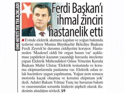 FERDİ BAŞKANI İHMAL ZİNCİRİ HASTANELİK ETTİ (KARAR GAZETESİ, 09.06.2025)
