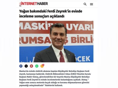 YOĞUN BAKIMDAKİ FERDİ ZEYREK`İN EVİNDE İNCELEME SONUÇLARI AÇIKLANDI (İNTERNETHABER.COM, 08.06.2025)
