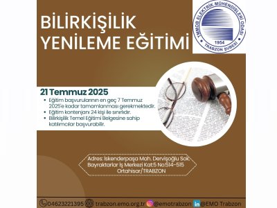 BİLİRKİŞİLİK YENİLEME EĞİTİMİ